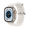 Apple Watch Ultra 智能手表 (GPS+蜂窝版)49mm 钛金属表壳 白色海洋表带