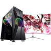 铭能 i9级2670V2/GTX1660Ti独显/16G内存/512G固态 台式电脑 DIY组装机 台式机电脑主机 组装电脑 家用办公商务学生直播网课游戏电脑台式+32英寸曲面