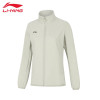 李宁(LI-NING)女子休闲立领运动风衣套装AFDT802驼灰色M码