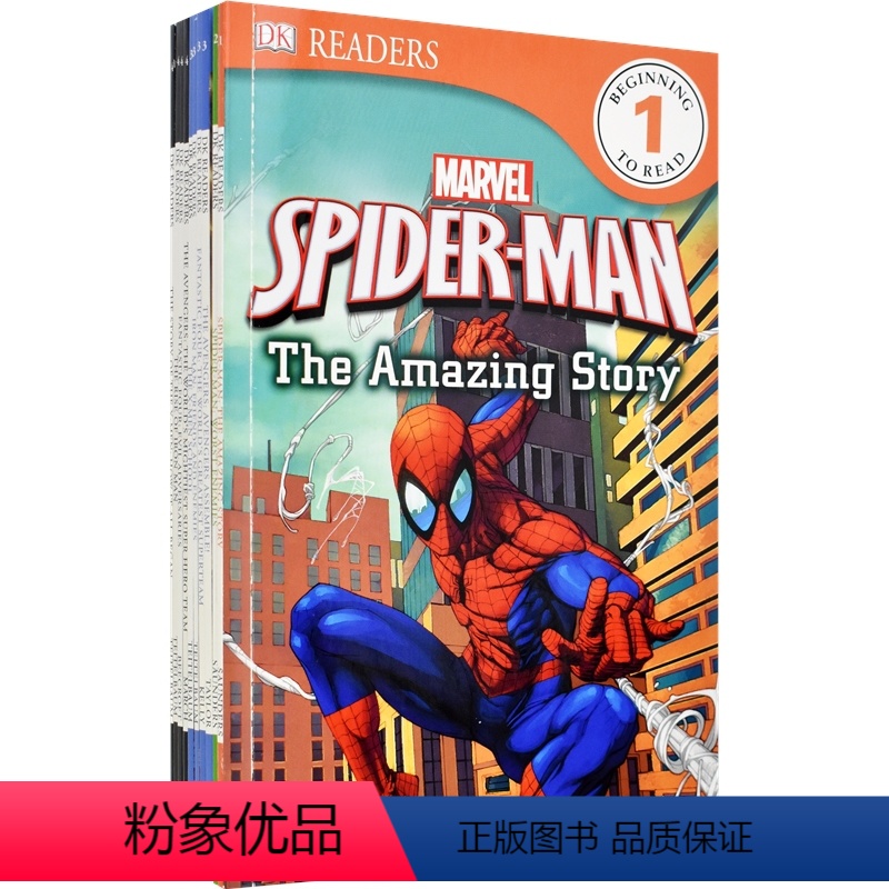 漫威系列 10册套装 [正版]DK Readers Marvel Spiderman Avengers X-Men Fa