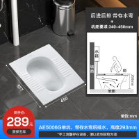 箭牌蹲便器蹲坑式水箱整套5007便盆大便器卫生间陶瓷防臭蹲厕