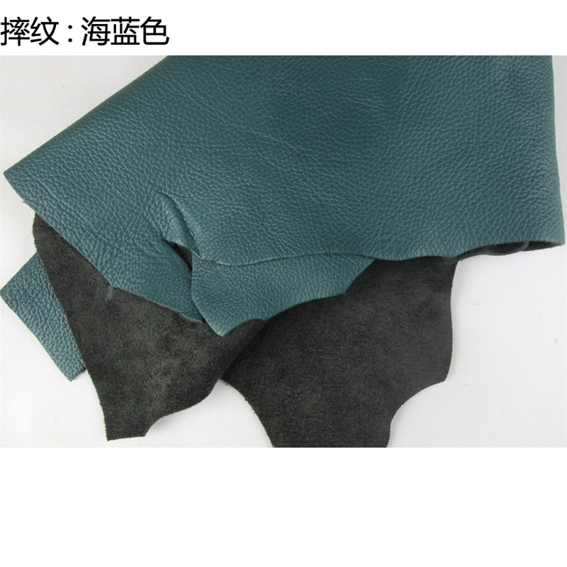 牛皮汽车头枕一对装汽车头枕颈枕四季靠枕真皮汽车头枕护颈枕 摔纹:海蓝色 抖音