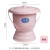 加厚加高成人老人痰盂坐便器便盆孕妇尿桶马桶尿壶便桶痰盂夜壶 1905粉红色 不带刷子坐垫垃圾袋(单独坐便器)
