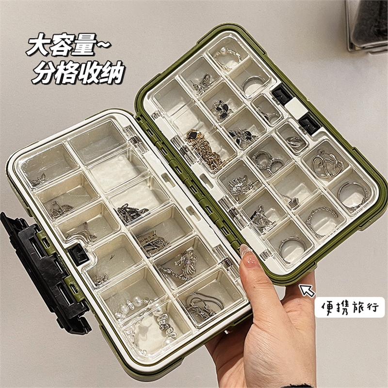 首饰盒手饰收纳盒米魁耳钉耳环项链戒指饰品盒子小型便携旅行