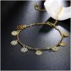 A062-A Women 18K yellow gold anklet jewelry 镀黄金色女脚链潮