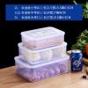 冰箱收纳盒塑料保鲜盒透明带盖泡菜盒食品腌辣白菜密封盒微波炉用|标准款[小+中+大]送筷勺