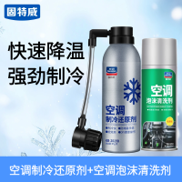 固特威冰点还原剂汽车空调制冷剂r134a冷媒雪种无氟利昂降温神器 空调制冷还原剂+空调泡沫清洗剂