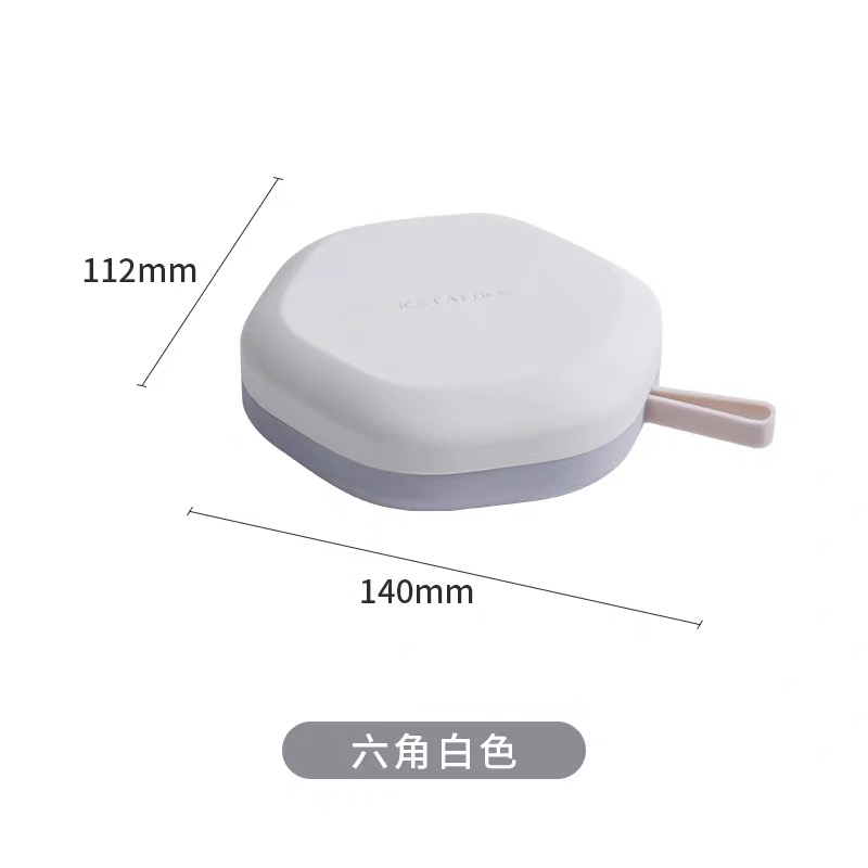 冻冰块模具硅胶冰箱速冻神器网红家用做大块的冰格辅食带盖制冰盒|六角白色（12格）