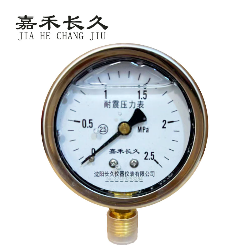 嘉禾长久+耐震压力表检测定制型+YTN60+块 0-2.5Mpa