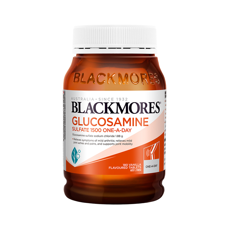 BLACKMORES澳佳宝氨糖维骨力关节灵片剂 180粒 1瓶装 1500mg软骨素氨基酸 关节疼痛 澳洲进口