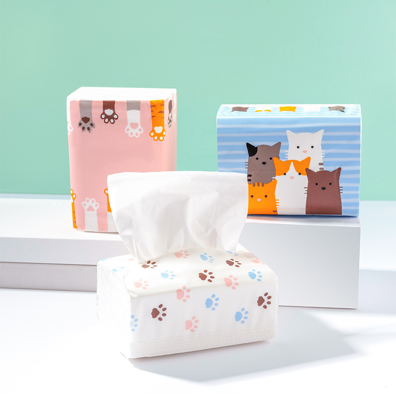 名创优品(miniso) 可爱卡通猫咪手抽纸巾小包抽纸便携式纸巾120抽3包