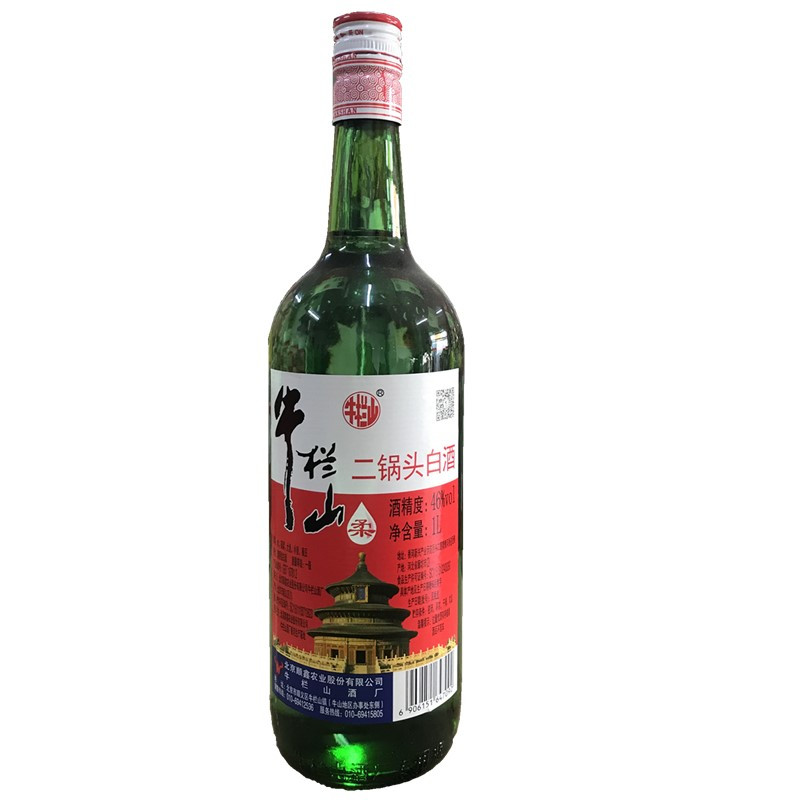 牛栏山二锅头白酒46度柔大绿瓶1000ml6瓶整箱装清香型白酒