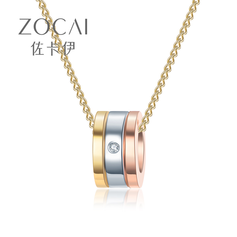 佐卡伊三色小蛮腰钻石项链视频