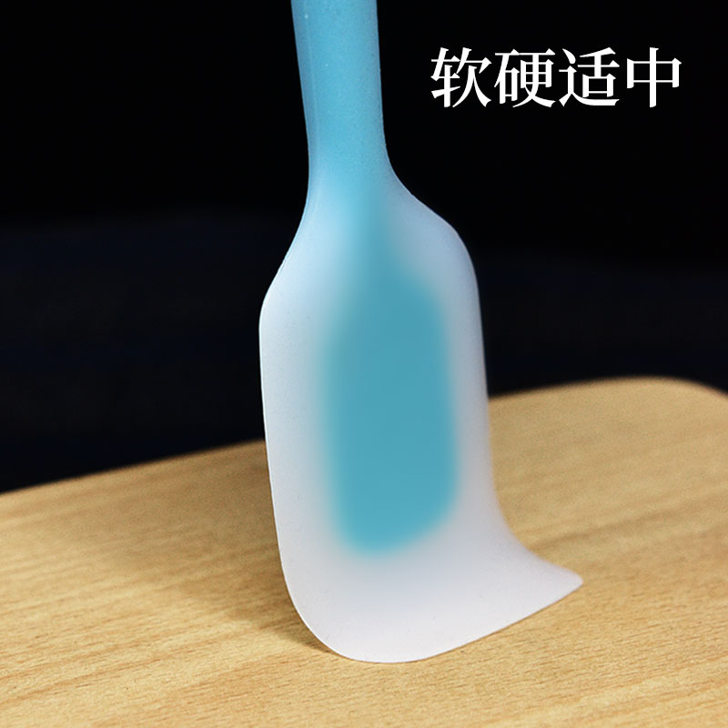 可高温一体式大号硅胶刮刀奶油搅拌抹刀铲子牛轧糖烘焙工具 敬平 大号-黄色高清大图