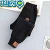 绿彩虹光儿童棉裤加绒加厚保暖长裤休闲宽松2023新款男童女童冬季冬款极寒