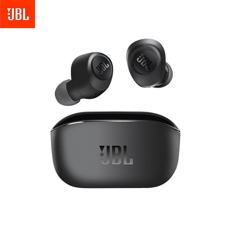 JBL W100TWS 真无线蓝牙耳机 入耳式音乐耳机 通话降噪 双耳传输 小米华为苹果手机带麦游戏耳机 黑色