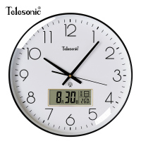 天王星(Telesonic) 电波钟挂钟客厅家用时尚大气挂表时尚北欧艺术轻奢时钟表创意挂表壁钟