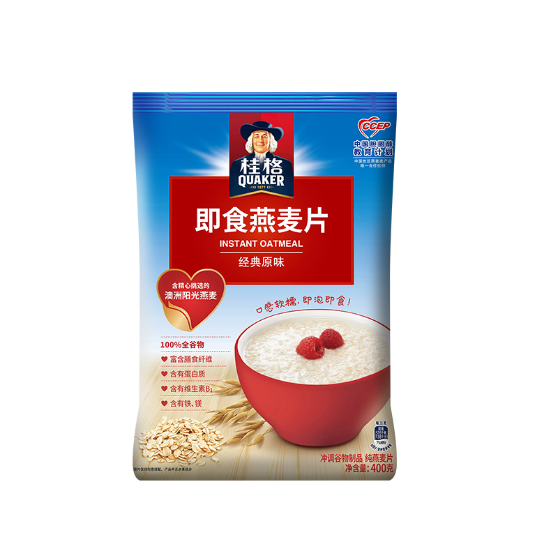桂格即食燕麦片400g袋装原味 一袋