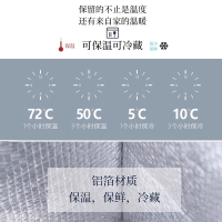 时光旧巷饭盒手提包保温袋子带饭包便当包铝箔上班族午餐袋便携