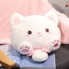 可背可爱猫咪抱枕午睡枕生日礼物女生暖手抱枕毛绒玩具玩偶公仔女 可爱白猫-可插手可背包包款-33CM