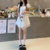 JMSHOP·初恋物语~方领裙子女设计感绑带桔梗裙碎花裙白色连衣裙 甜甜初恋白 优质版 S