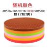 [多片装]22cm加大加厚硅胶隔热垫家用圆形防烫餐垫防水杯垫碗垫 22cm两片(随机颜色)