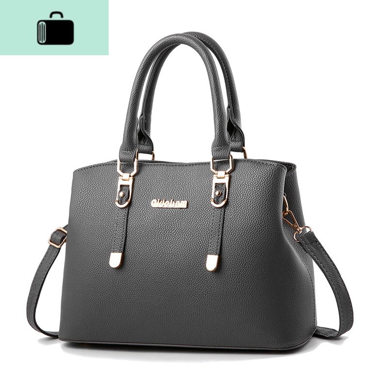 夏季大包包女2020新款潮女士时尚百搭女包单肩包斜挎包韩版手提包NEWLAKE 灰色