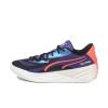 彪马(Puma)高弹力篮球鞋男子2024新款团队紫黑荧光粉运动鞋疾速回