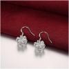 E081Women silver plated earring镀925纯银日韩时尚创意耳环饰品