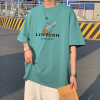 夏季韩版宽松短袖T恤 男印花青少年新款半袖休闲大码体恤圆领男装Wsng