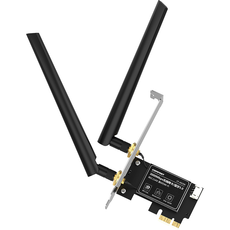 COMFAST CF-AX200千兆wifi6代+蓝牙5.0CNIV 电竞游戏双频 英特尔5G台式内置PCI-E无线网卡