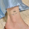纯银水晶夏天脚链女2025新款潮简约足链轻奢小众精致不掉色