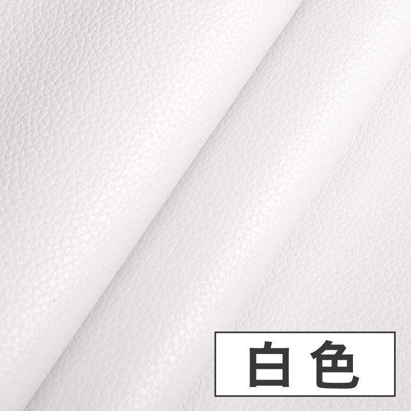 森美人皮革面料 软包布沙发布料硬包汽车加厚皮子防水仿皮 人造革pu皮料 白色/1米价