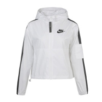 Nike耐克外套女新款跑步训练梭织连帽休闲夹克CJ7345-100