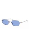 RayBan女款复古金属太阳镜 时尚全框蓝色镜片 UV防护眼镜墨镜25夏季新款