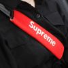 红色 Supre绒布护肩套22公分1只装 厂家直销汽车安全带护肩套时尚创意潮牌车内把手套绒棉舒适车饰品