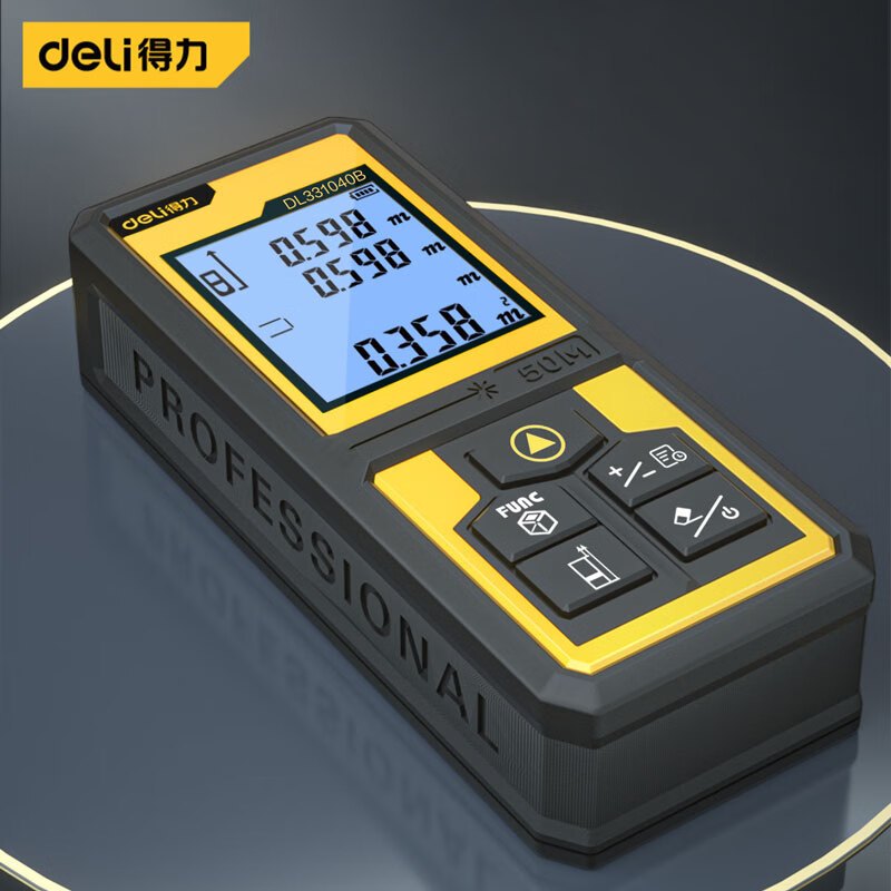 得力(deli) 激光测距仪 高精度手持电子尺红外量房仪50m DL331040B(单位:台)