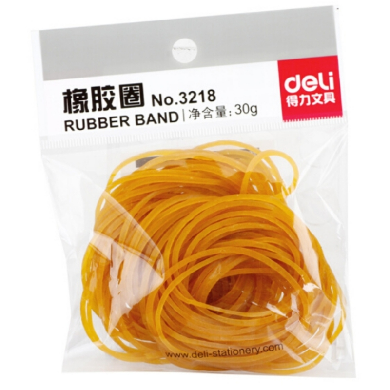 得力（deli）LH 橡皮筋乳胶圈橡皮筋橡胶圈牛皮筋 3218 30g/袋 5袋装