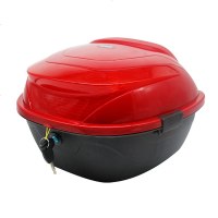 电动车后备箱通用电瓶车大号中号摩托车尾箱加厚储物箱工具箱_844 大号9926深酒红
