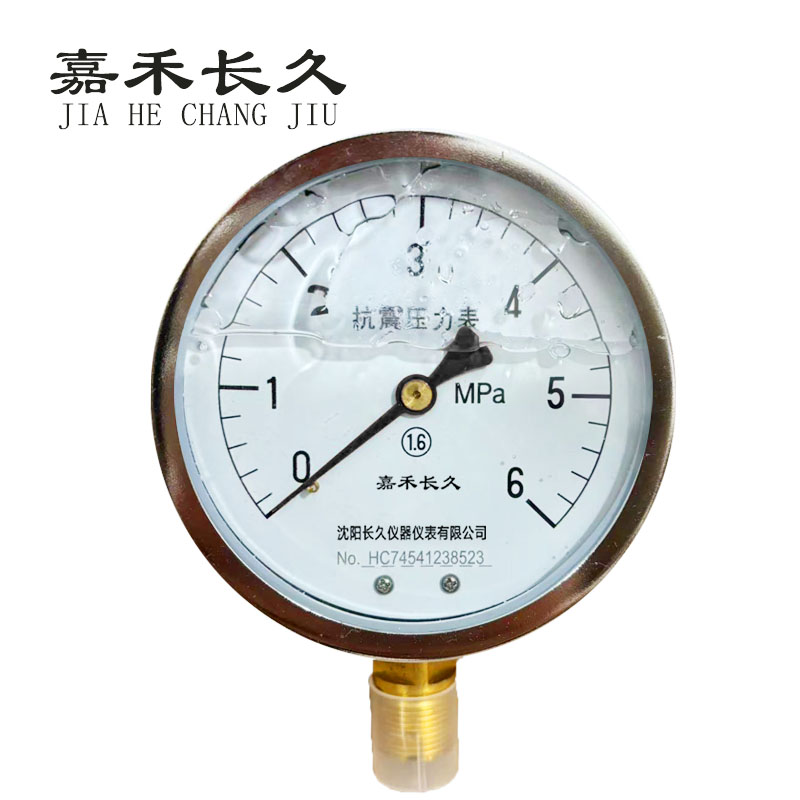 嘉禾长久+耐震压力表检测定制型+YTN100+块 0-6Mpa
