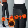 棉裤女松紧腰加绒加厚外穿ab面休闲高腰弹力小脚裤妈妈裤中年女裤