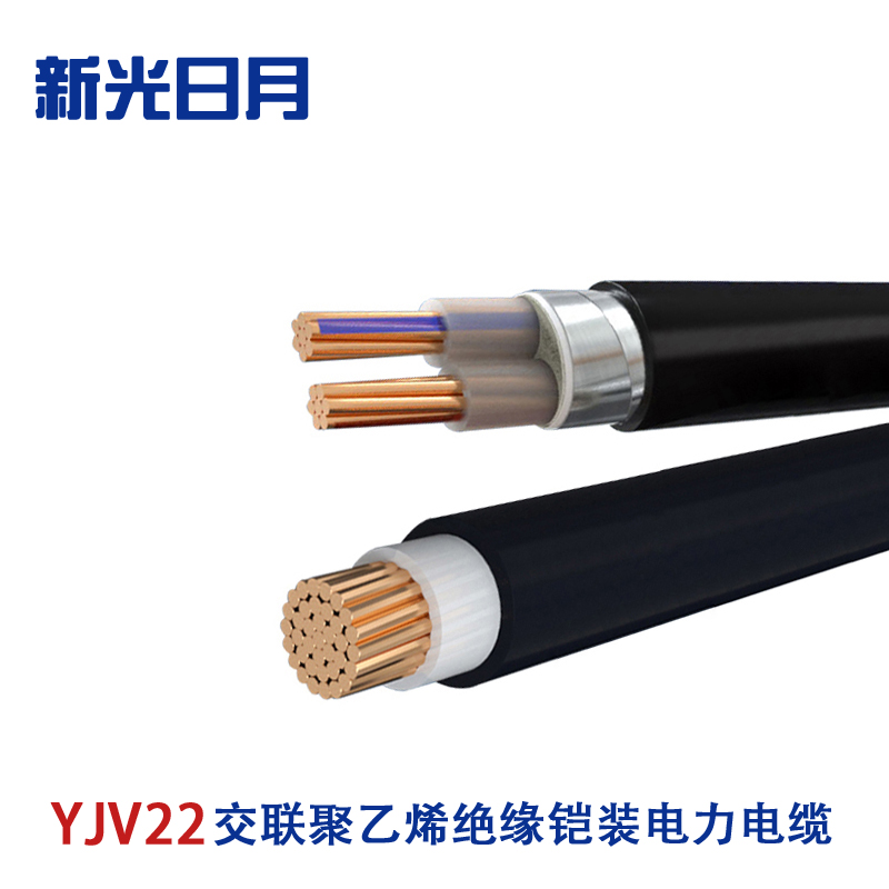 新光日月 交联聚乙烯绝缘铠装电力电缆YJV22(5芯)10平方/每米高清大图