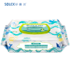 舒露洁（solex） 婴儿柔湿巾 手口屁屁抑菌湿纸巾 宝宝幼儿除菌护理抽纸巾1段 0-3个月 60抽