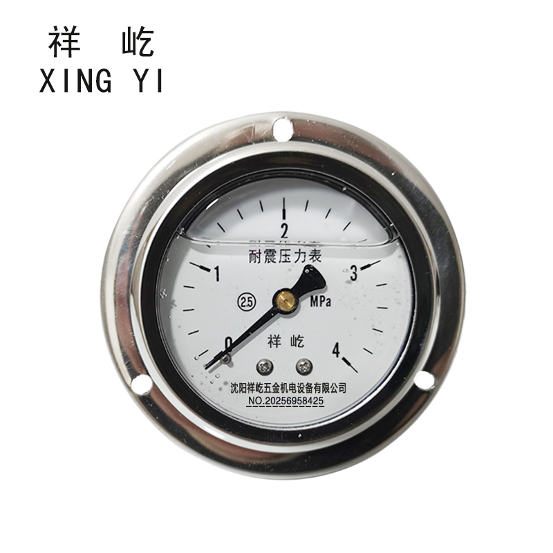 祥屹 耐震压力表(轴向带边) YN60ZT 块 0-4Mpa