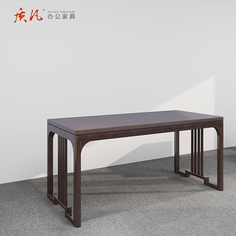 质凡定制非洲胡桃木办公桌 1650*750*770mm