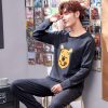 波迷娜(BOMINA)睡衣男季长袖纯棉男孩卡通青少年全棉初中学生大童服套装