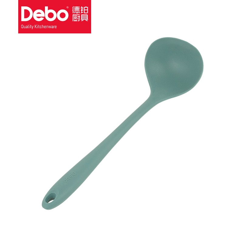 Debo德铂 海格威硅胶汤勺锅铲二件套 绿色高清大图