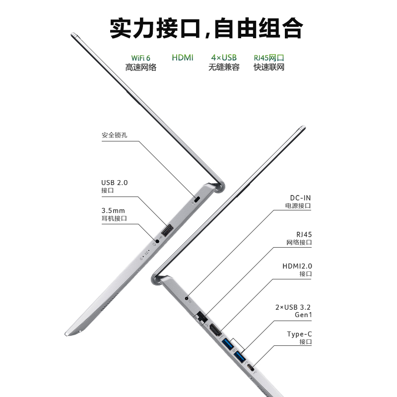 宏碁(acer)蜂鸟Fun S50 15.6英寸轻薄本笔记本电脑(11代酷睿i7-1165G7 16G 512GB 锐炬Xe显卡)高清大图
