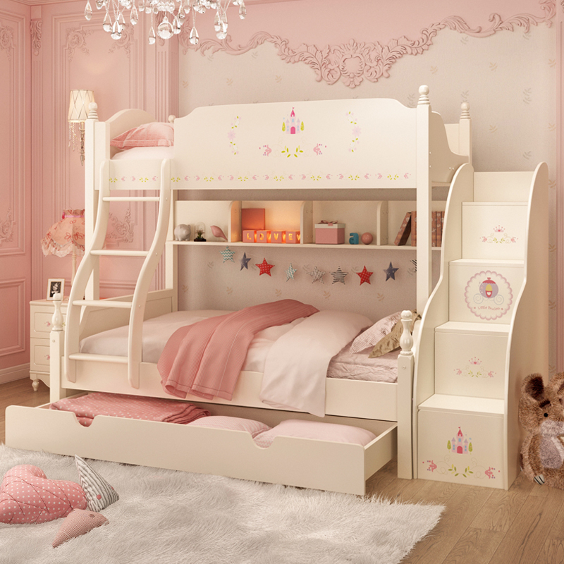 高低\/子母床韩式高低床 七叶木床儿童床