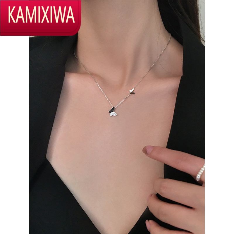 KAMIXIWAS蝴蝶项链女锁骨链小众设计ins风气质轻奢简约饰品高级感